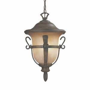 Tudor 3 Light 12 inch Textured Matte Black Outdoor Hanging Lantern