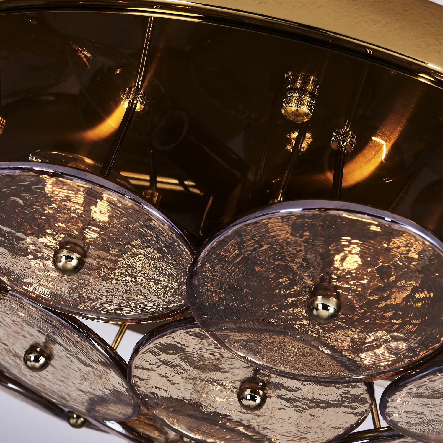 Hortensia 5 Light 18.5 inch Polished Winter Brass Semi Flush Mount Ceiling Light