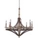Coronado 8 Light 32 inch Florence Gold Chandelier Ceiling Light