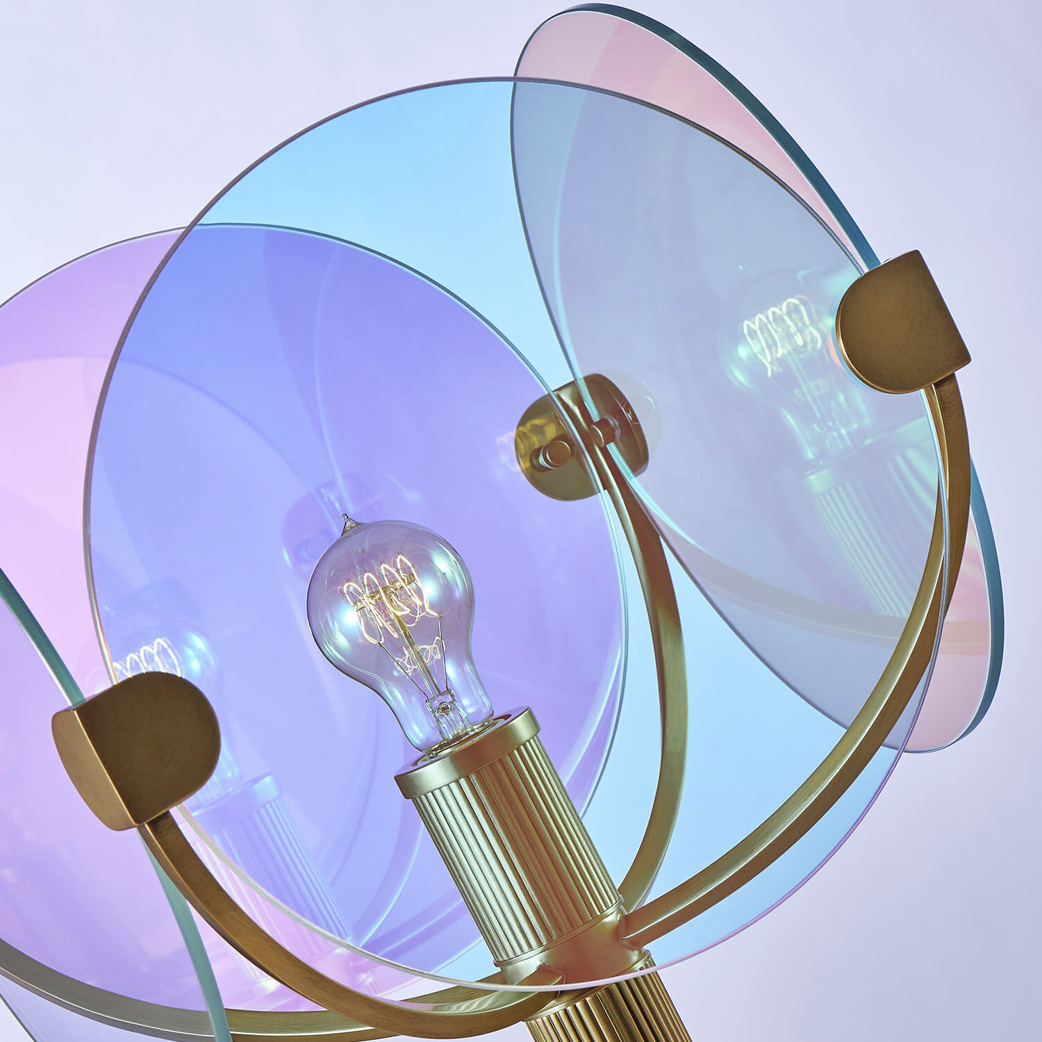 Chroma 28 inch 60.00 watt True Brass Table Lamp Portable Light