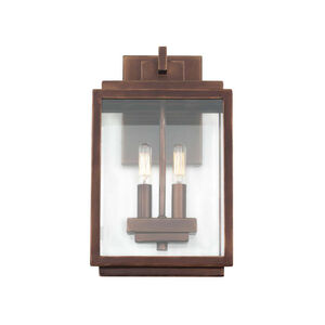 Chester 2 Light 14 inch Copper Patina Outdoor Wall Sconce