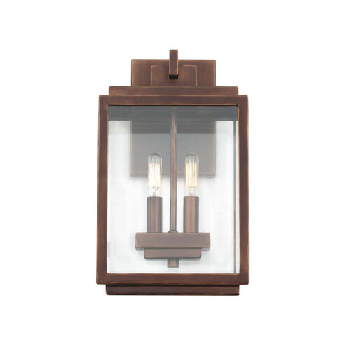Chester Outdoor 2 Light 8 inch Copper Patina Wall Sconce Wall Light