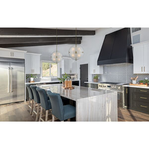 Sussex LED 14 inch Winter Brass Pendant Chandelier Ceiling Light