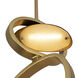 Onyx 13 inch Brushed Gold and Satin Bronze Pendant Ceiling Light
