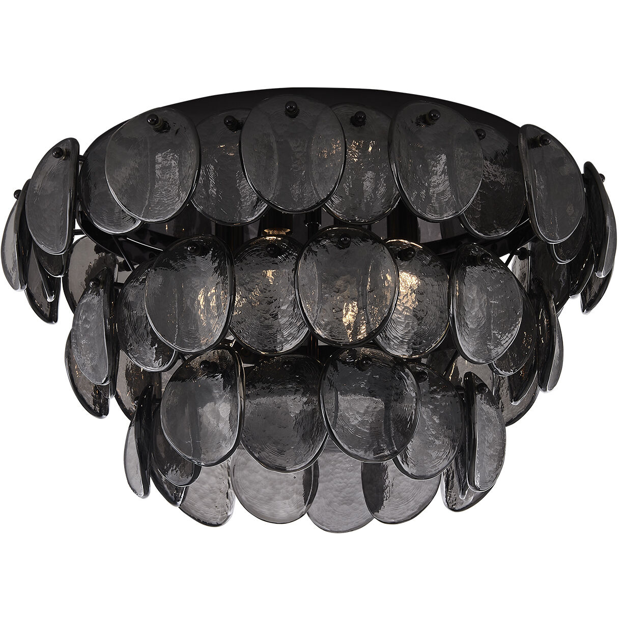 Uroko 4 Light 19.75 inch Black Nickel Flush Mount Ceiling Light