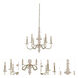 Carrara 6 Light 26 inch Champagne Gold Chandelier Ceiling Light