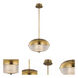 Portland LED 16 inch Winter Brass Pendant Chandelier Ceiling Light