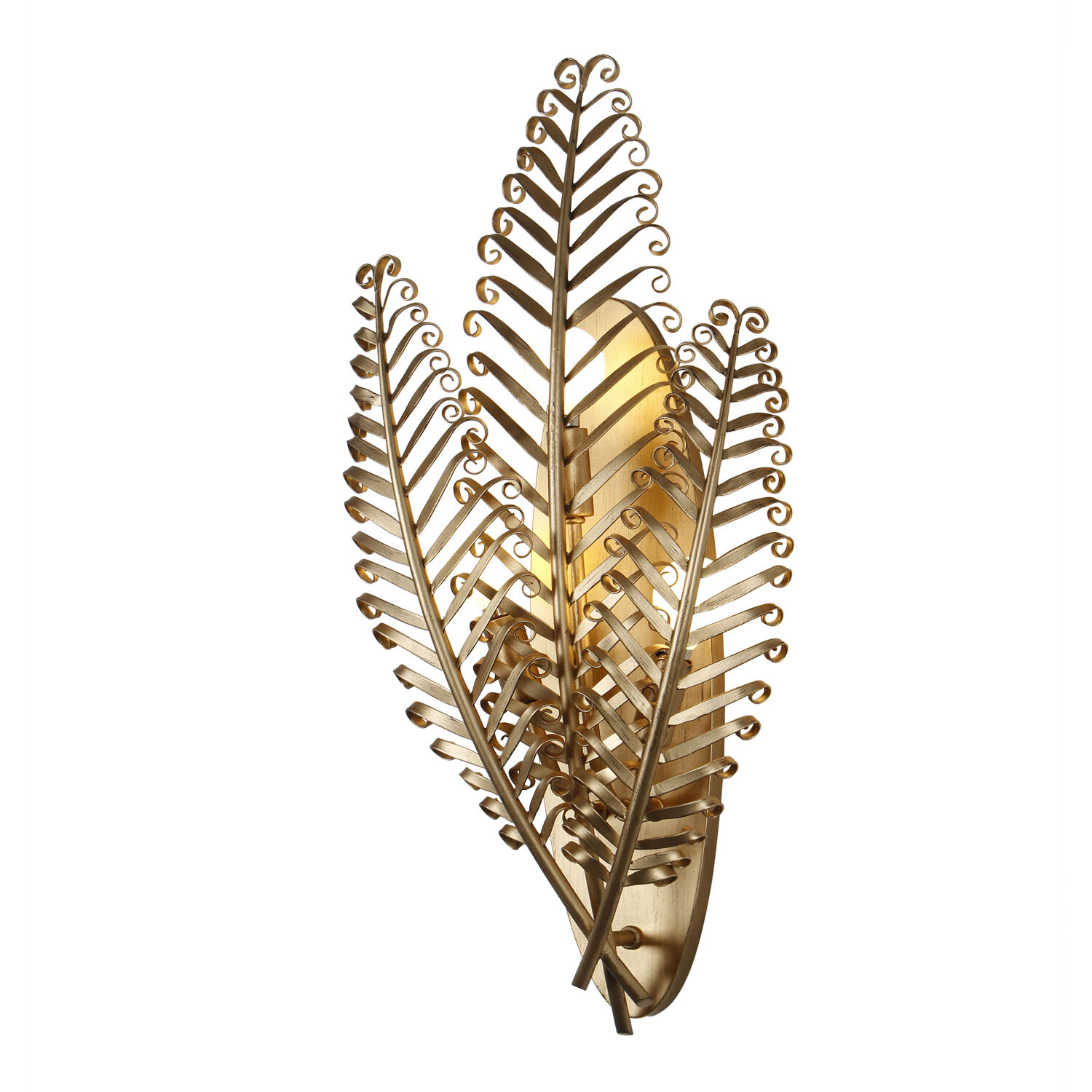 Fern 3 Light 11.5 inch Modern Gold Wall Sconce Wall Light