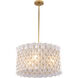 Flair 3 Light 22 inch Oxidized Gold Leaf Pendant Ceiling Light