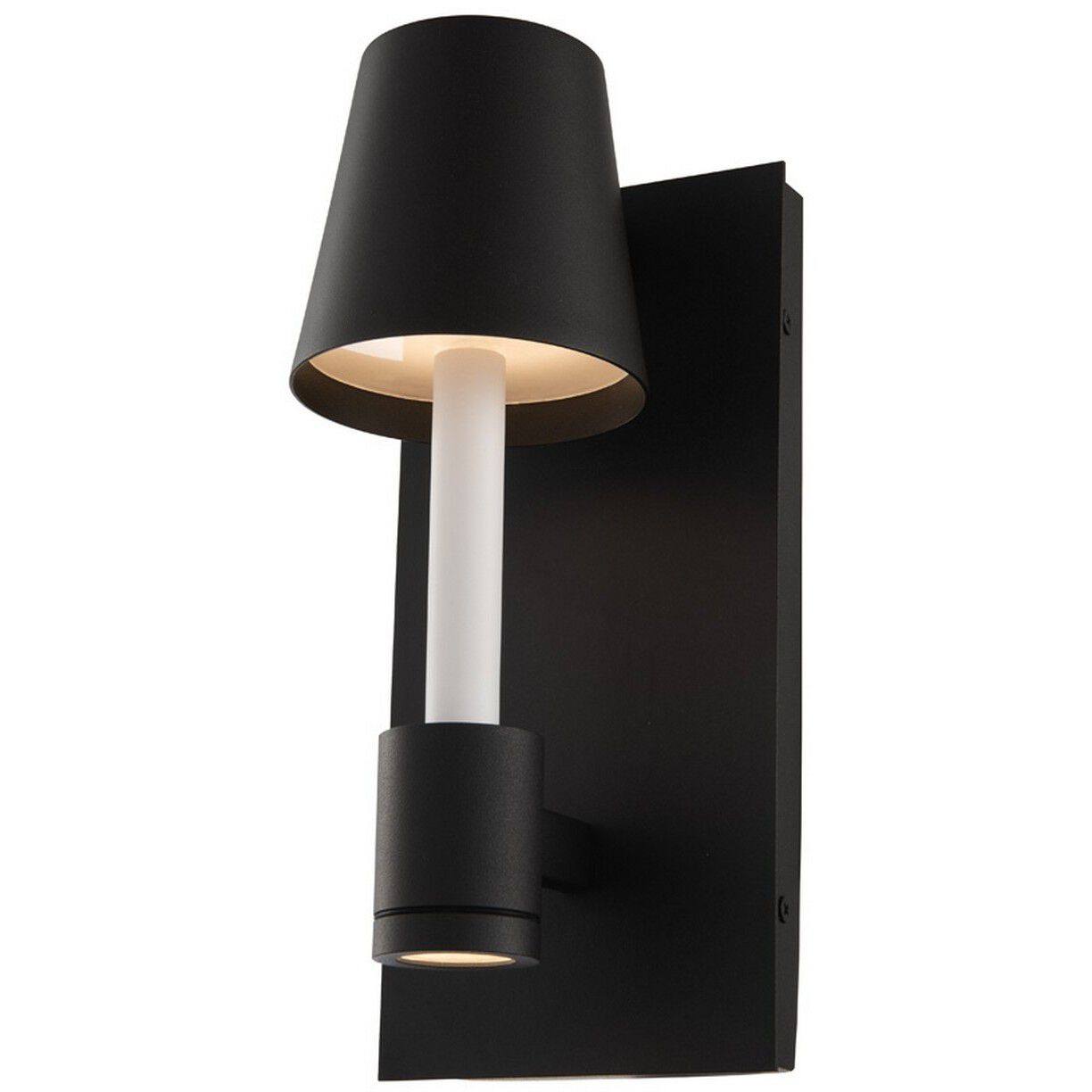 Candelero Outdoor LED 11 inch Matte Black with White Accent Outdoor Wall Sconce in Black Matte
