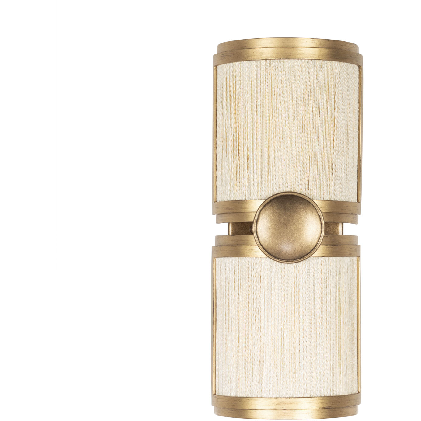 Button Wall Sconce Wall Light in Pearlized Antique Brass And Modern Gold