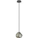 Pallina 1 Light 6 inch Satin Black Nickel Pendant Ceiling Light in Smoked