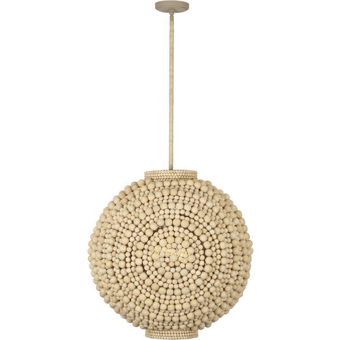 Coaxial 6 Light 26 inch Jute Pendant Ceiling Light
