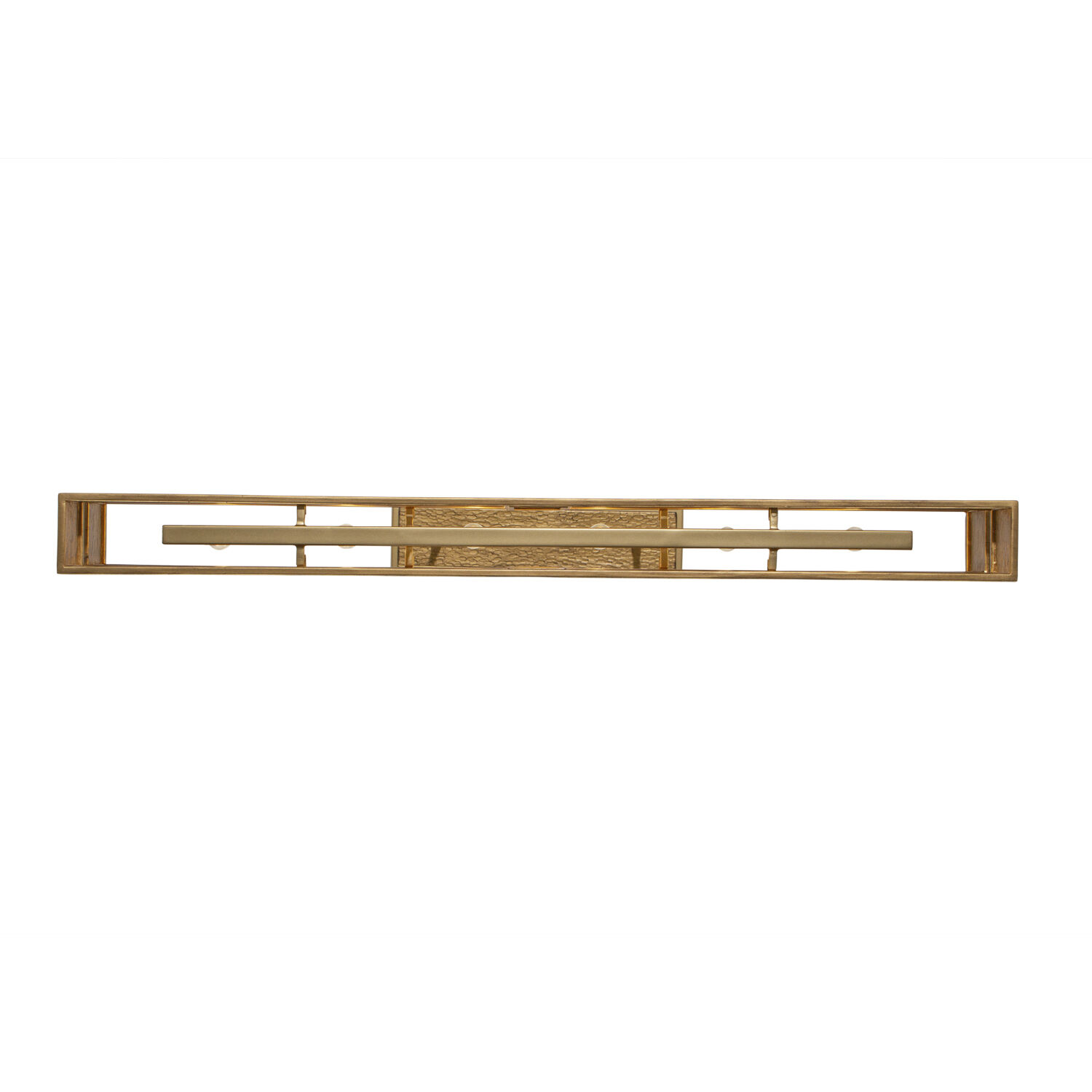 Dos 6 Light 4 inch Rustic Gold and Brushed Gold Linear Pendant Ceiling Light