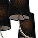 Sophia 6 Light 28 inch Polished Nickel Chandelier Ceiling Light in Black