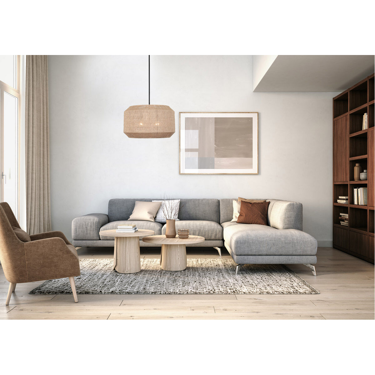 Cebu 4 Light 16 inch Matte Black Semi Flush Mount Ceiling Light