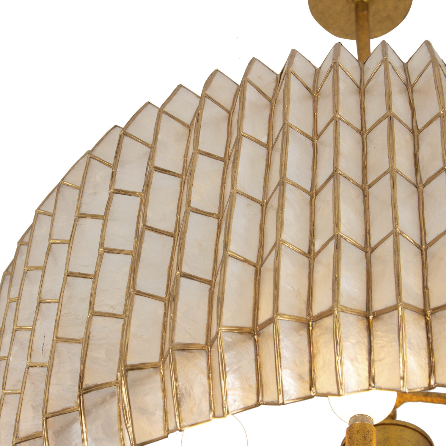 Fractal 8 Light 28 inch Oxidized Gold Leaf Chandelier Ceiling Light