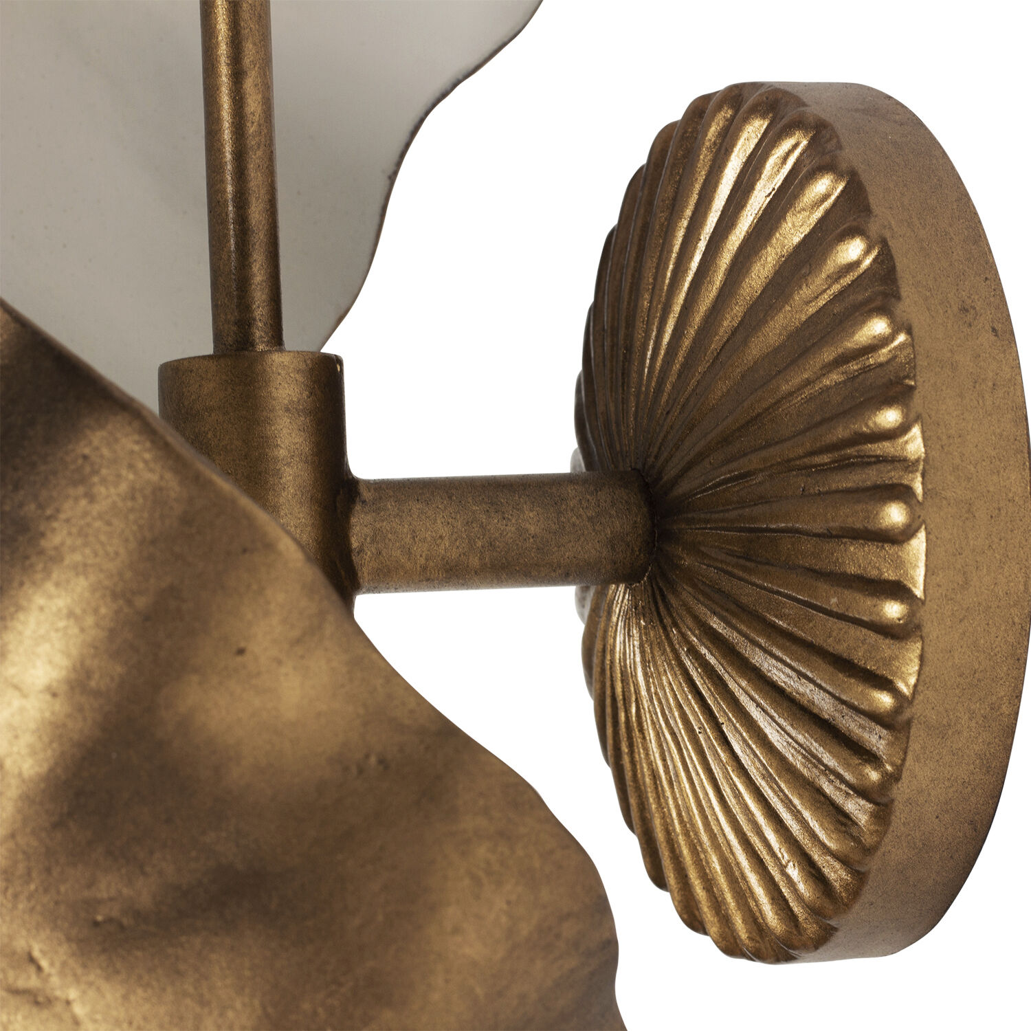 Spira Wall Sconce Wall Light in Pearlized Antique Brass With White