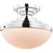 Pasos 1 Light 10 inch Polished Nickel Flush Mount Ceiling Light