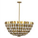 Amor 8 Light 36 inch Oxidized Gold Leaf And White Chandelier Ceiling Light