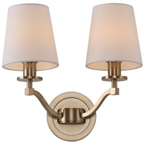 Curva 2 Light 13 inch Brushed Champagne Gold Wall Sconce Wall Light