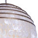 Sphere 6 Light 28 inch Pearlized Antique Brass Pendant Ceiling Light