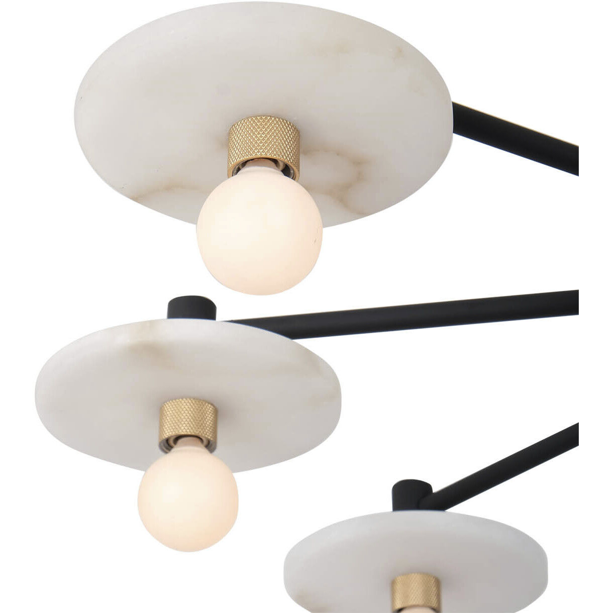 Discus 9 Light 34 inch Matte Black Pendant Ceiling Light