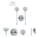 Mae Wall Sconce Wall Light in Chrome