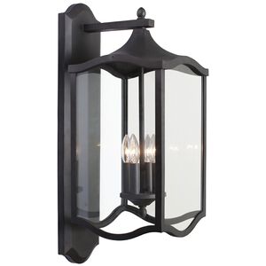 Lakewood Outdoor 4 Light 11 inch Aged Iron Wall Sconce Wall Light