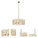 Soga 6 Light 28 inch Modern Gold and White Pendant Ceiling Light