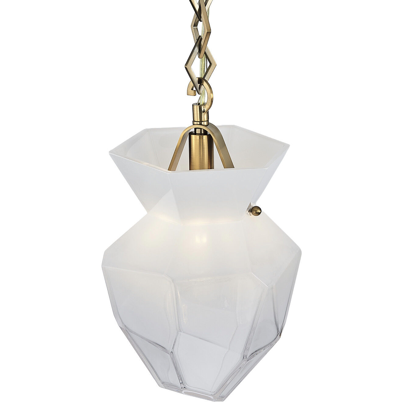 Bolsa 1 Light 8 inch Winter Brass Pendant Ceiling Light