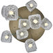 Pallina 9 Light 32 inch Winter Brass Chandelier Ceiling Light in Clear