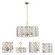 Maurelle 6 Light 27 inch Oxidized Gold Leaf Pendant Chandelier Ceiling Light
