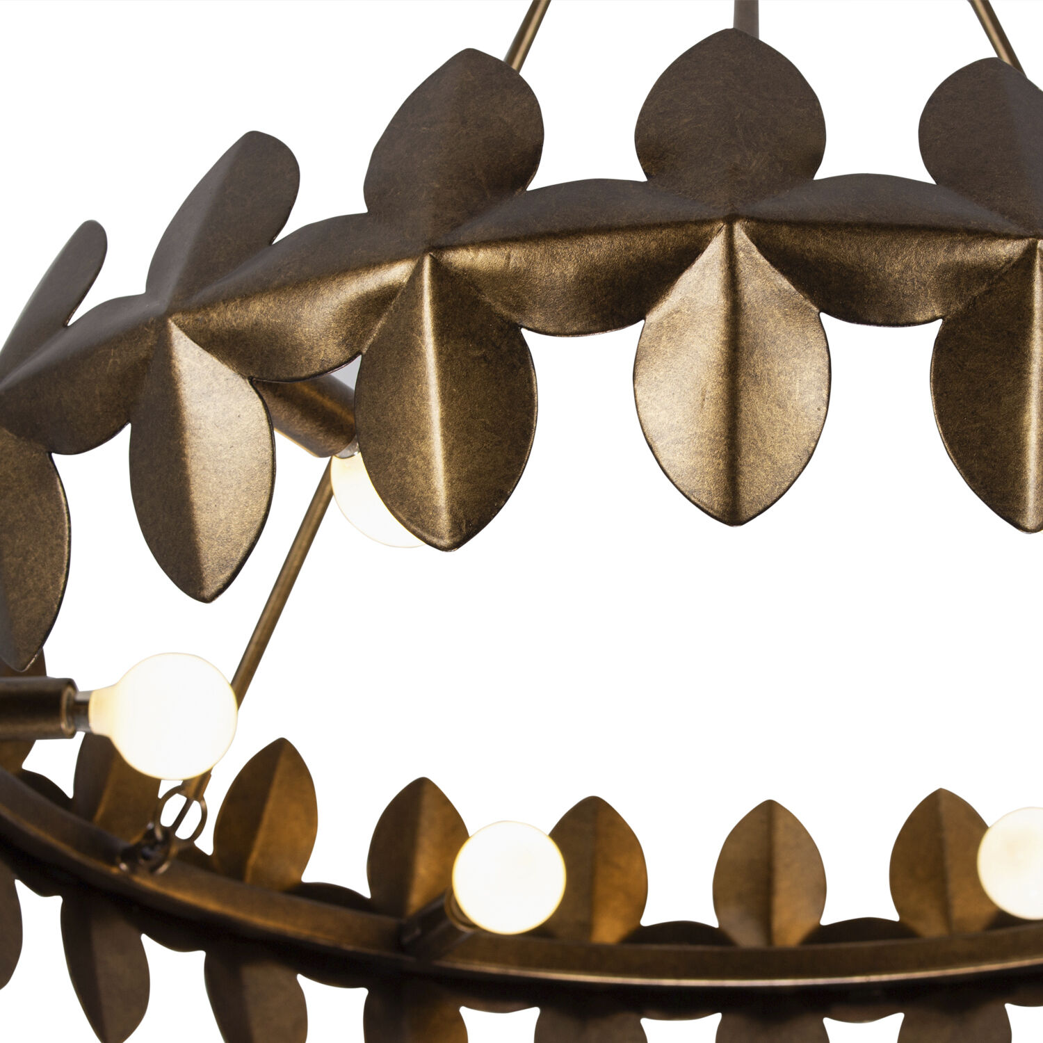 Vittoria 6 Light 28 inch Pearlized Antique Brass Chandelier Ceiling Light