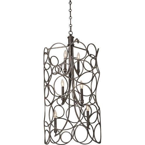 Ashbourne 6 Light 21 inch Vintage Iron Pendant Ceiling Light