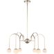 Bistro 6 Light 28 inch Polished Nickel Chandelier Ceiling Light