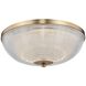 Portland LED 16 inch Winter Brass Flush Mount Ceiling Light