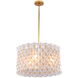 Flair 3 Light 22 inch Oxidized Gold Leaf Pendant Ceiling Light