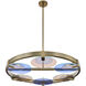 Optics 6 Light 36 inch Winter Brass Chandelier Ceiling Light