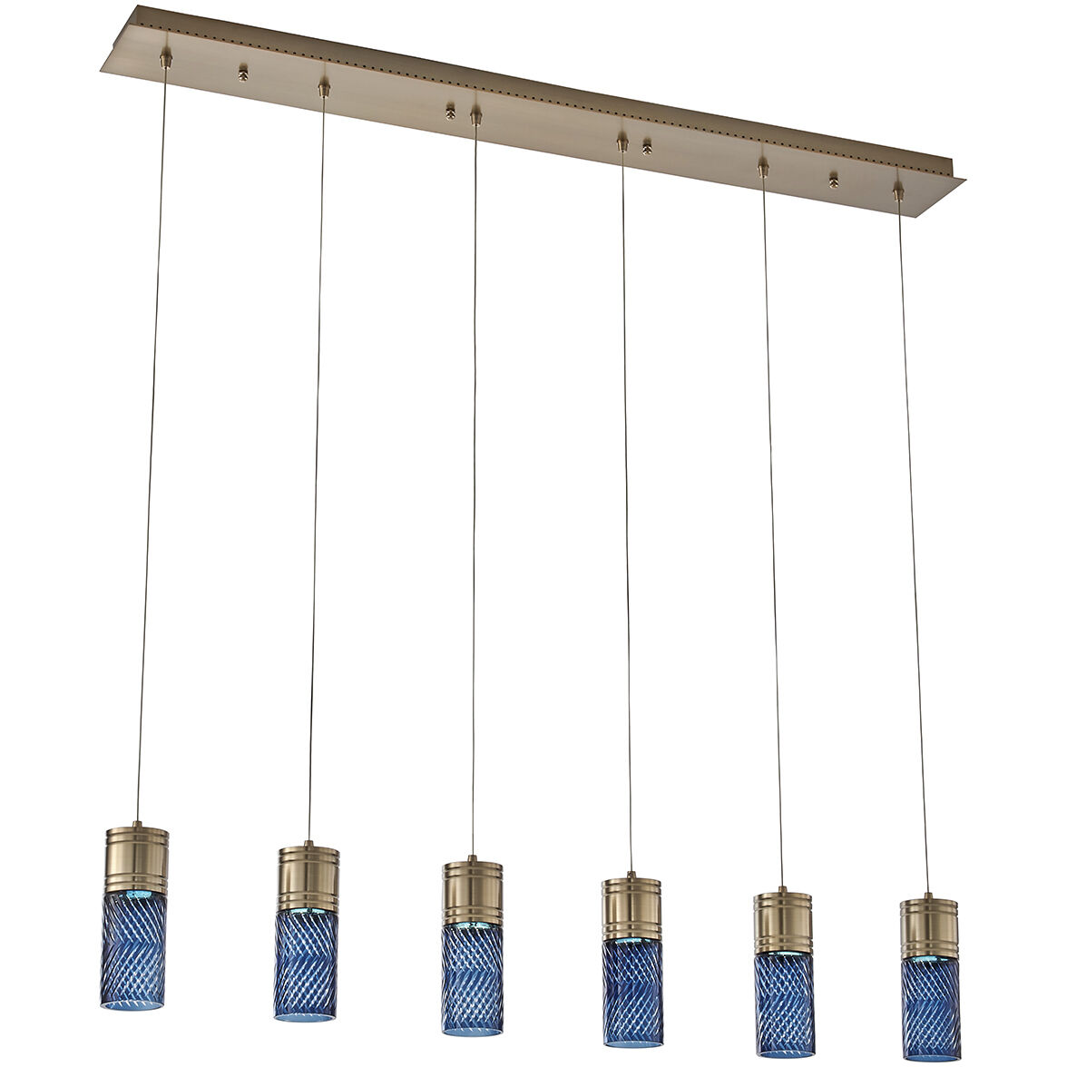 Kiriko LED 5.5 inch Winter Brass Linear Pendant Ceiling Light