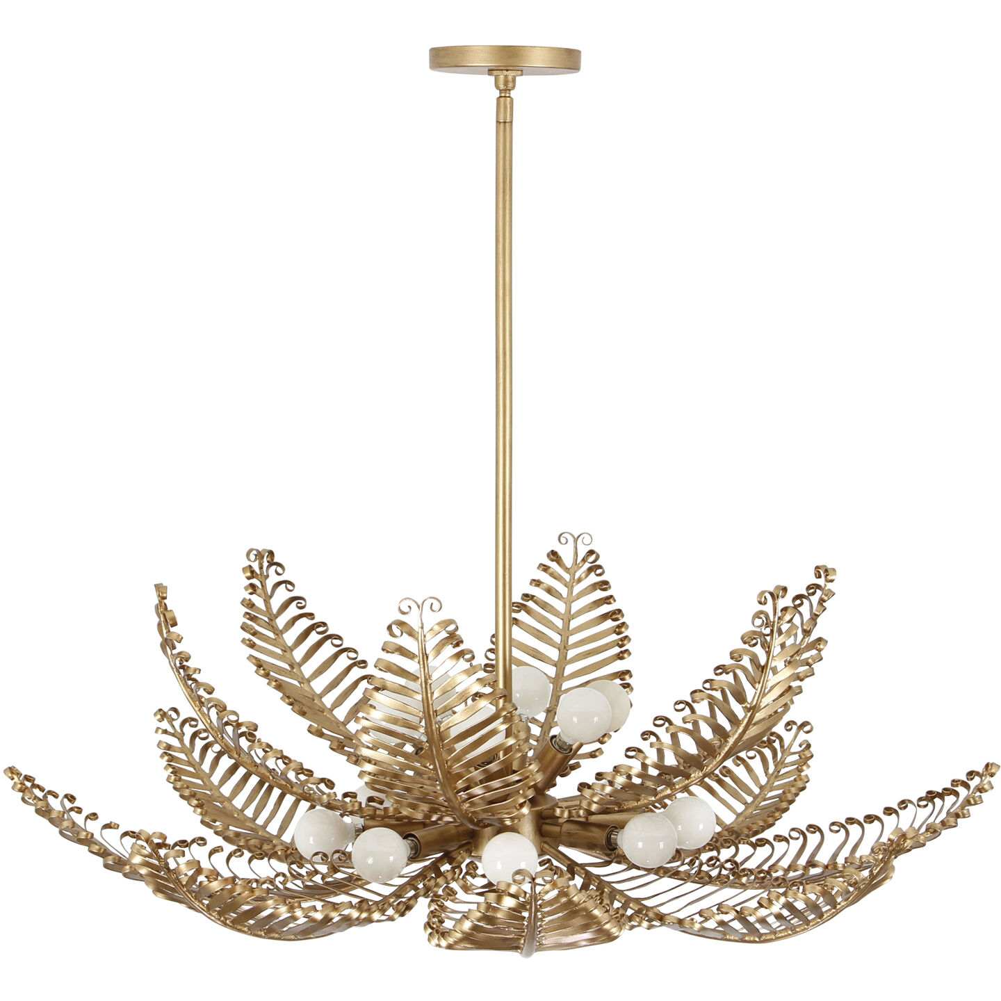 Fern 14 Light 36 inch Modern Gold Chandelier Ceiling Light