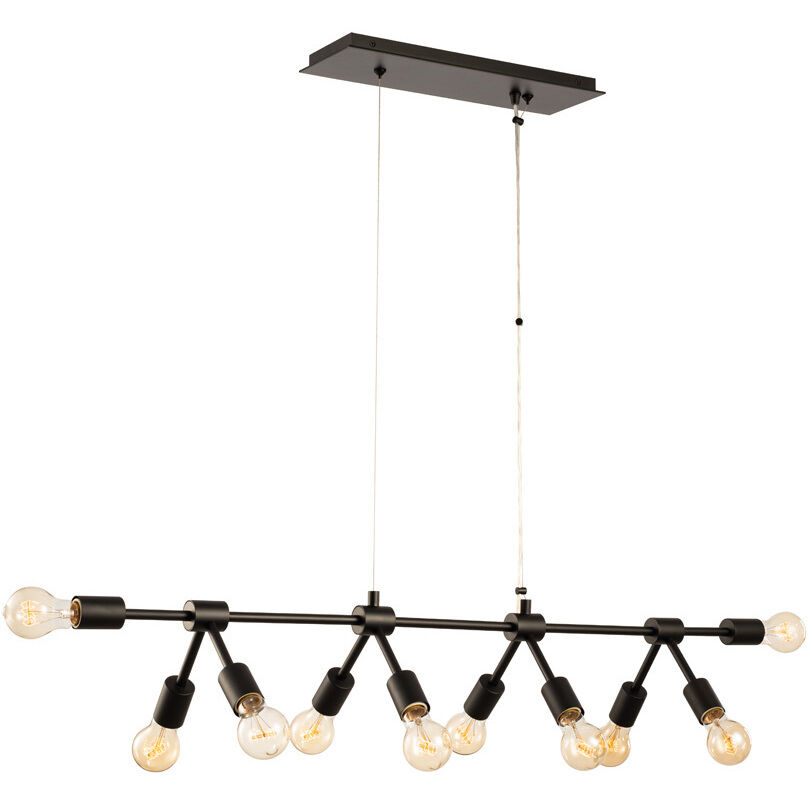 Kalco 512361MB Union 10 Light 40 inch Matte Black Island Light Ceiling Light
