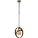Monaco 1 Light 14 inch Antique Copper Mini Pendant Ceiling Light