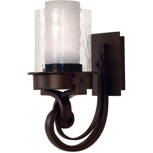 Newport 1 Light 8 inch Satin Bronze Vanity Light Wall Light in Without Glass