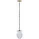 Bolsa 1 Light 8 inch Winter Brass Pendant Ceiling Light