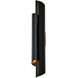 Piaga Wall Sconce Wall Light in Matte Black and Polished Brass