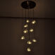 Pallina 9 Light 32 inch Satin Black Nickel Chandelier Ceiling Light in Smoked