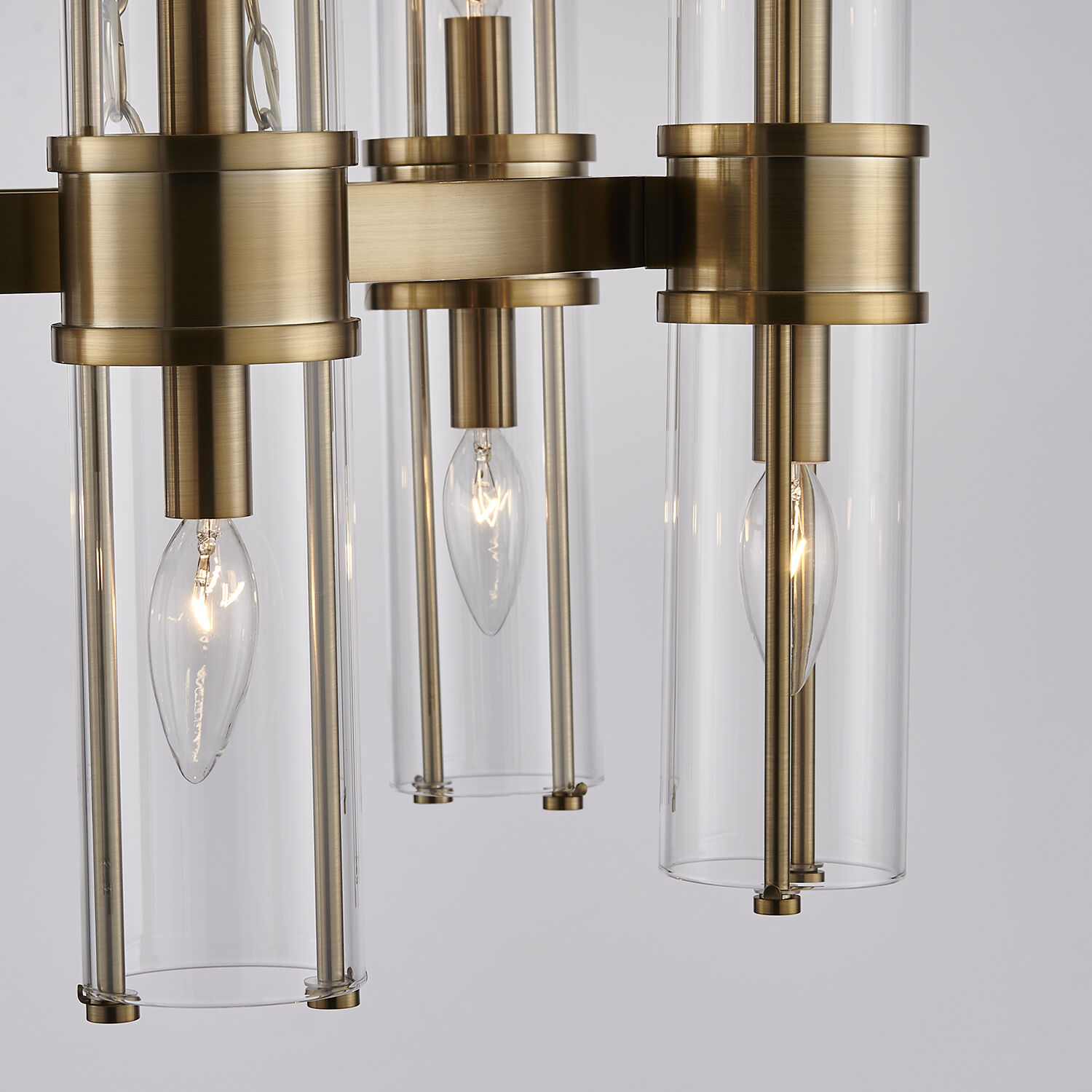 Duet 12 Light 26 inch Vintage Brass Pendant Ceiling Light