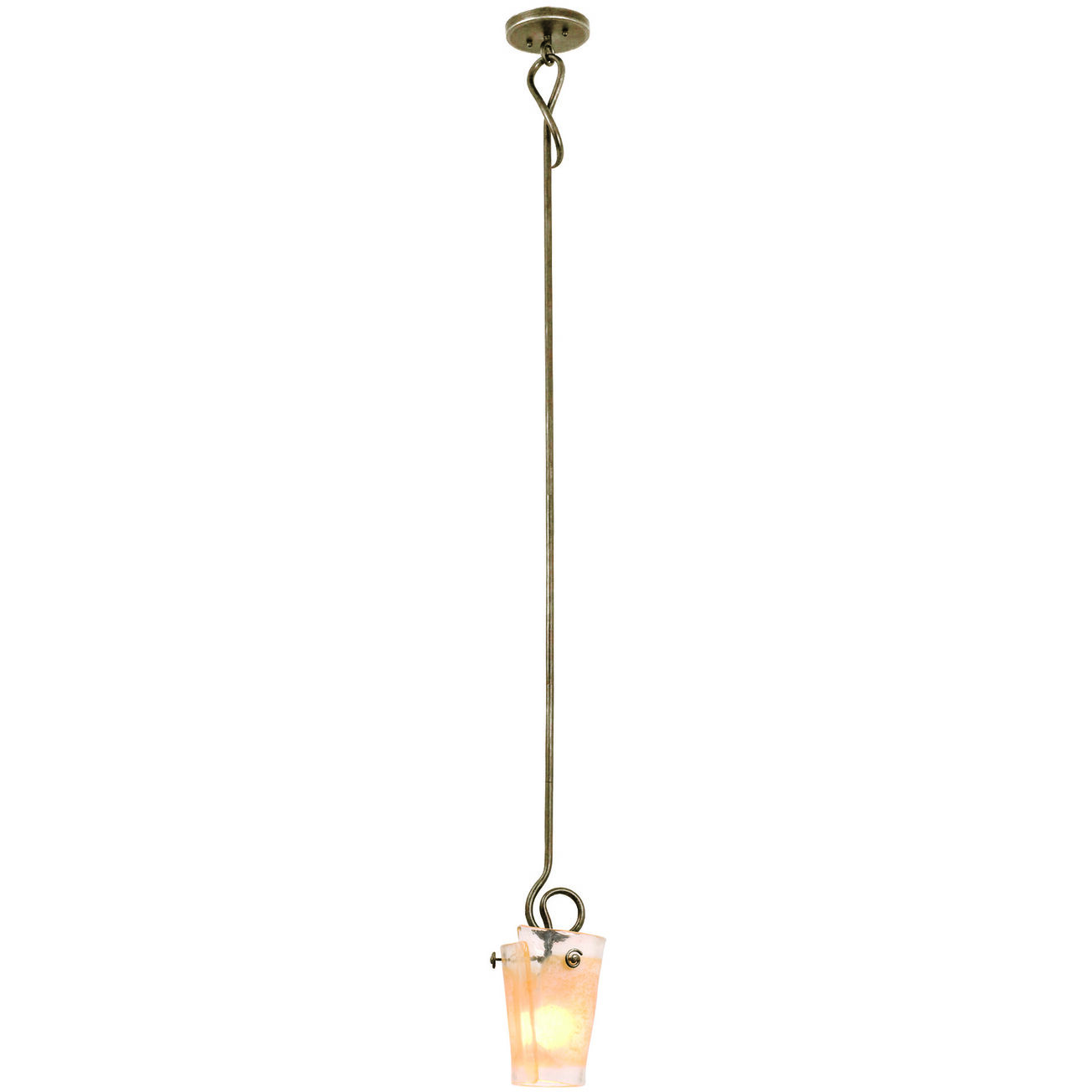 Tribecca 1 Light 7 inch Tortoise Shell Mini Pendant Ceiling Light in Frost (FROST)