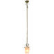 Tribecca 1 Light 7 inch Tortoise Shell Mini Pendant Ceiling Light in Frost (FROST)